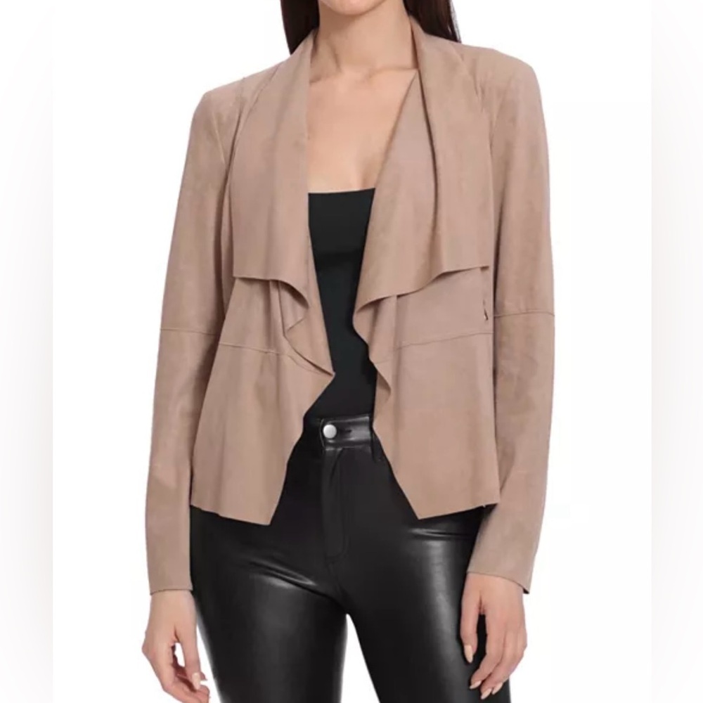 Bagatelle, Women’s Faux-Suede Drape-Front Jacket Sz M